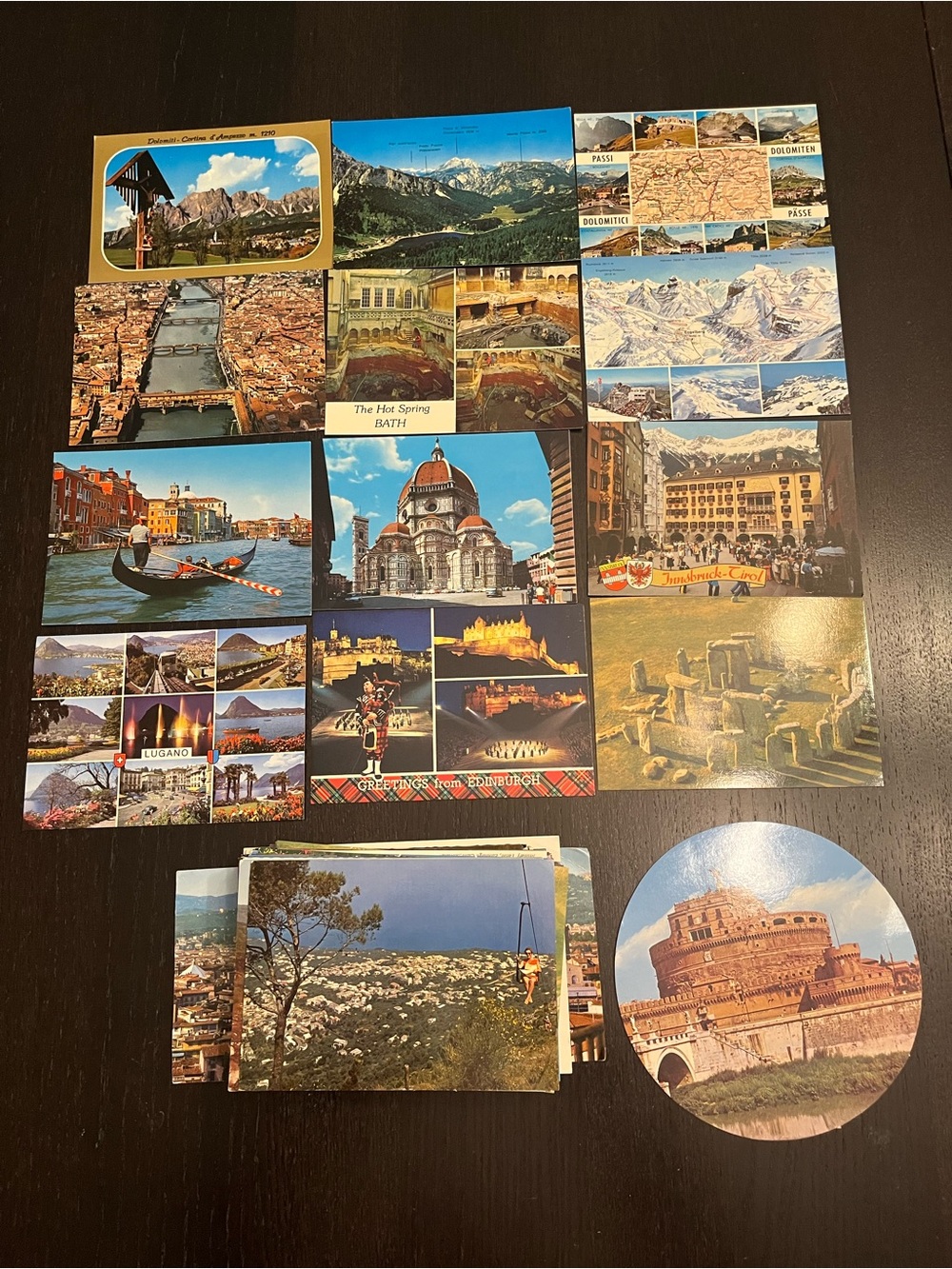 Collection Of Over 80 European Postcards from UK, Italy, Switzerland 1980s